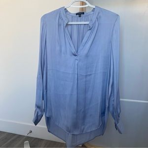 Blue satin shirt